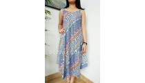 fashion clothes balinese long dress women hand printing rayon fabric